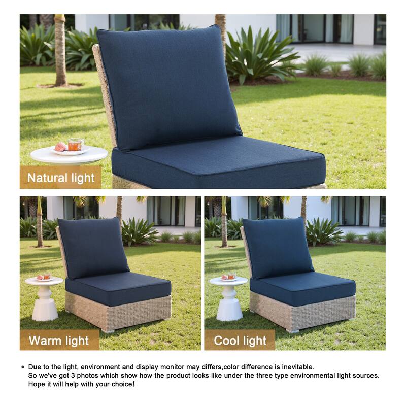 24"x23" Deep Seat Sunbrella Thick Cushion For Outdoor Club Chair,Rocking Chair