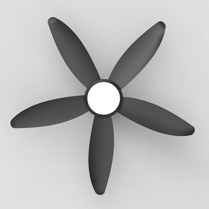 42-inch Wood Grain Finish Blades High Airflow Easy-Install Plug-in ABS Blade Ceiling Fan Light