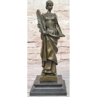 100 Percent Solid Bronze Fortuna Roman Of Fortune Statue Hot Cast Signed Artwork Decor