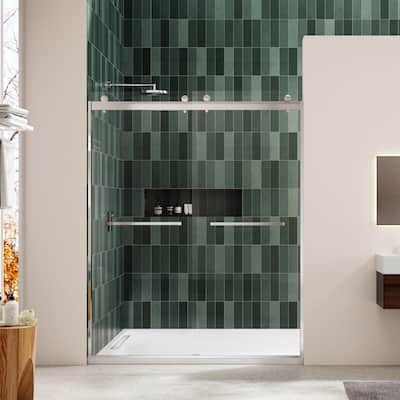 Bypass shower door, sliding door, with 5/16" tempered glass