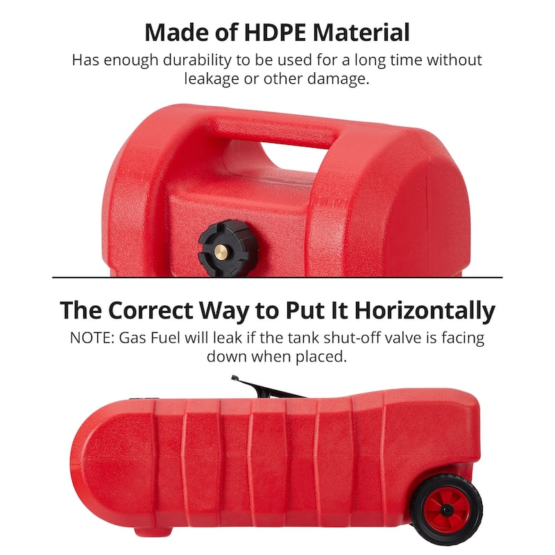 15 Gallon Wheeled Fuel Caddy Container with Manual Pump - 15 Gallons