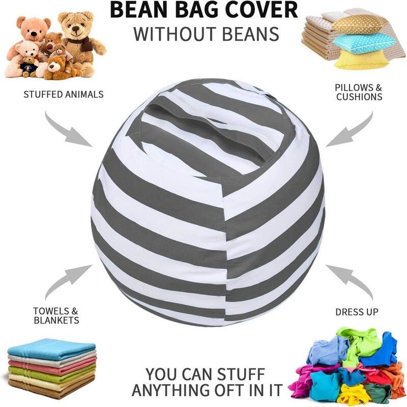 2 PCS Storage Bean Bag Chair Cover 24"