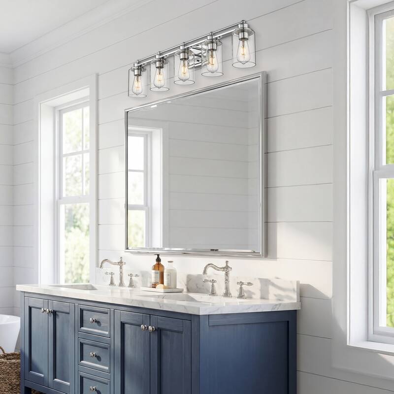 Bathroom Vanity Light,Wall Sconce Lamp Over Mirror with Clear Glass Shade