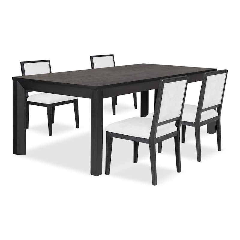 Furniture of America Durem Modern 5-Piece Solid Wood Extendable Dining Set