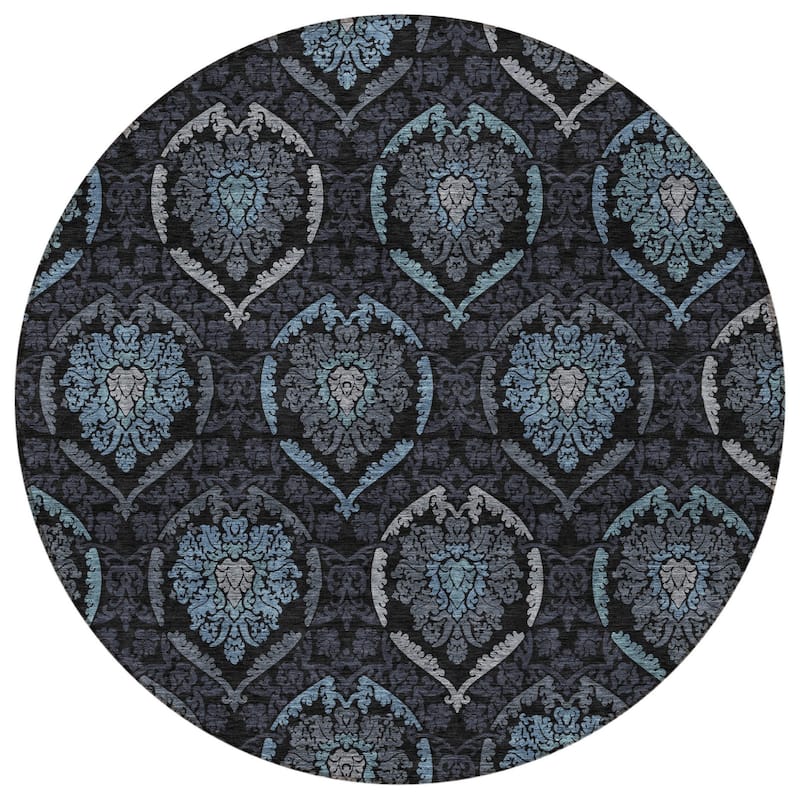 HomeRoots Medallion Transitional Rectangle Outdoor Rug