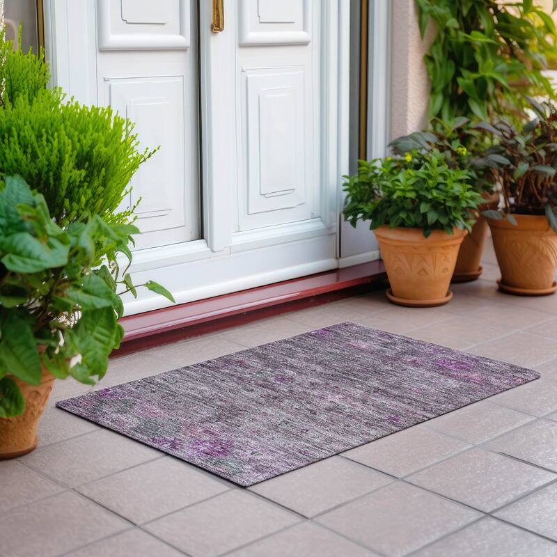 Machine Washable Indoor/ Outdoor Boho Moroccan Chantille Rug