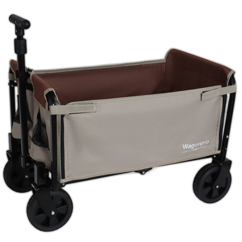 All-In-One Convertible Folding Camping Wagon Cart: Bench Seat, Storage Compartment & Included Dog Tether