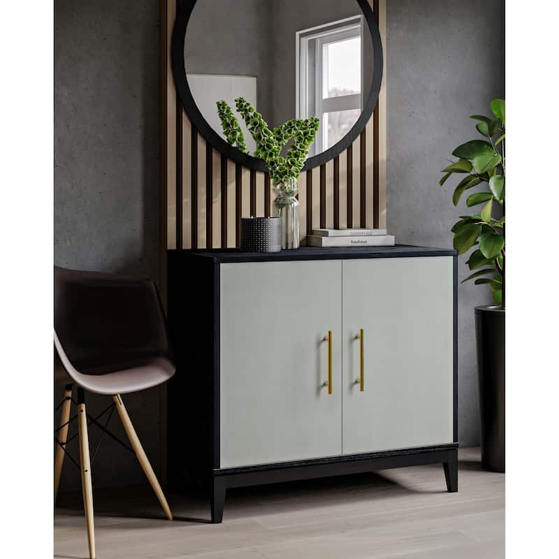 Sango Shagreen 2 Door Cabinet - Black, Stylish and Functional Storage