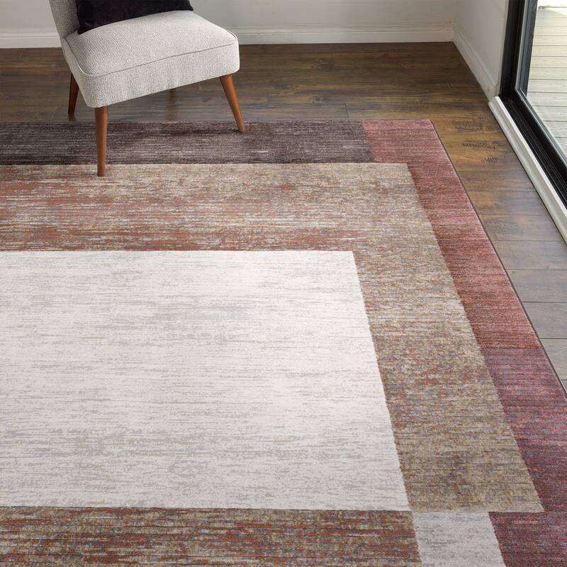 Gertmenian Blayne Polypropylene Modern Designer Geometric Floral Area Rug Collection