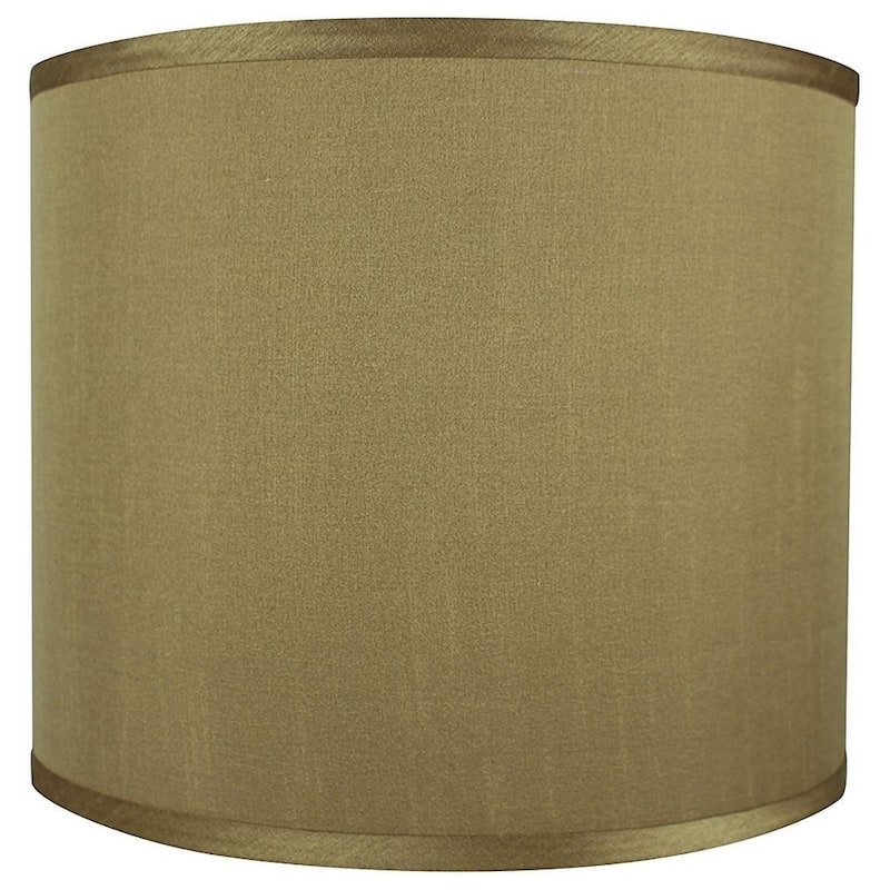 Classic Drum Faux Silk Lamp Shade 8-inch to 16-inch Available - 12" - Gold