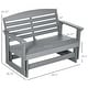 preview thumbnail 3 of 7, Outsunny 2-Person Outdoor Glider Bench Patio Double Swing Rocking Chair Loveseat w/ Slatted HDPE Frame