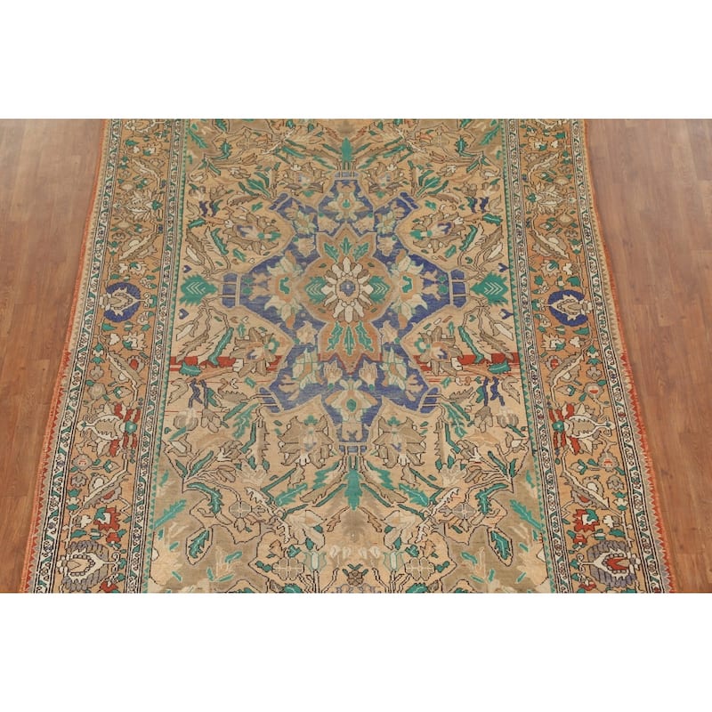 Traditional Bakhtiari Persian Vintage Area Rug Handmade Wool Carpet - 6'11"x 10'8"