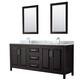 Option Dark Espresso / White Carrara Marble Top /