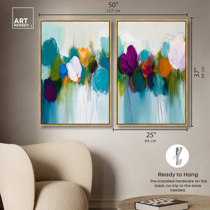 Expressive Flow II Canvas Set of 2 by Art Remedy