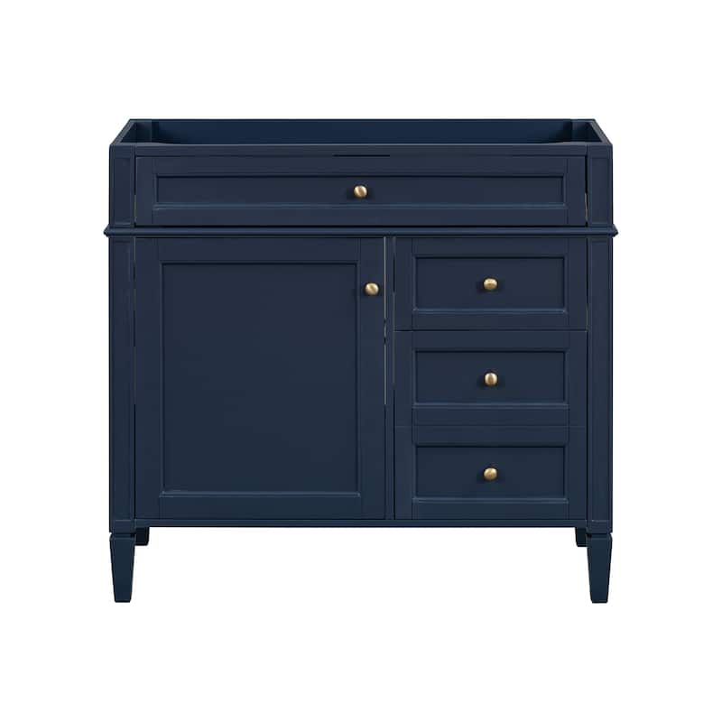 36''Bathroom Vanity Without Top Sink,Modern Bathroom Storage Cabinet With 2 Drawers And A Tip-Out Drawer,Solid Wood Frame