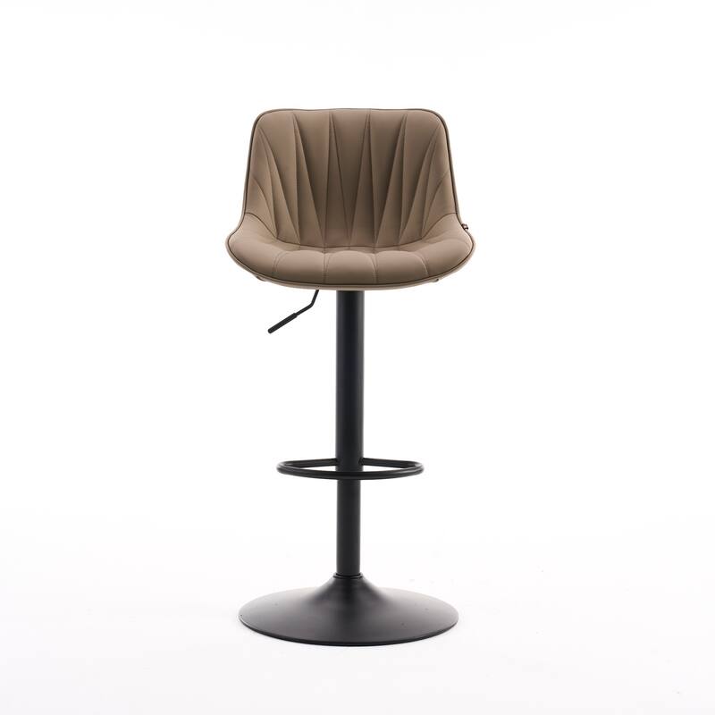 Swivel Upholstered Bar Stools Set of 2, Height Counter Stools