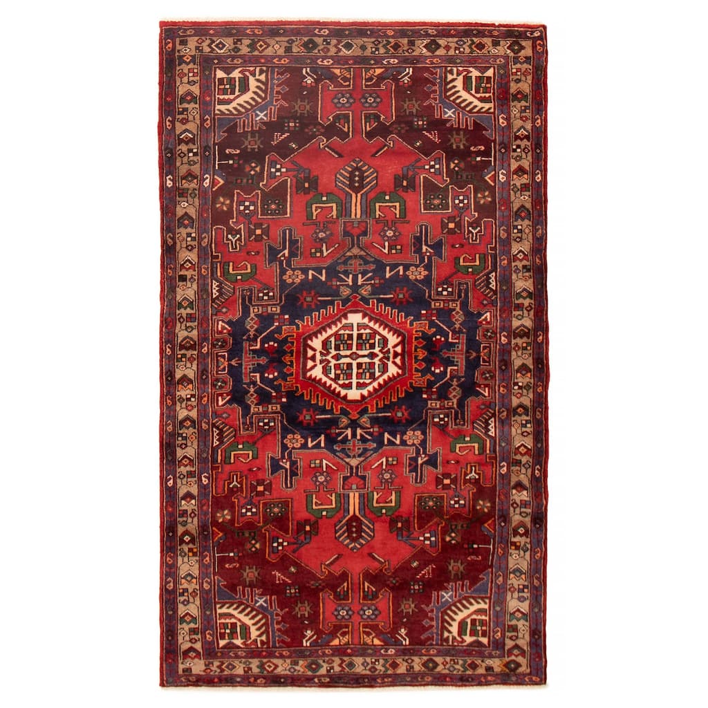 ECARPETGALLERY Hand-knotted Anadol Red Wool Rug - 4'6 x 8'0