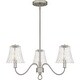 preview thumbnail 4 of 5, McKinney 3-Light Brushed Nickel Chandelier