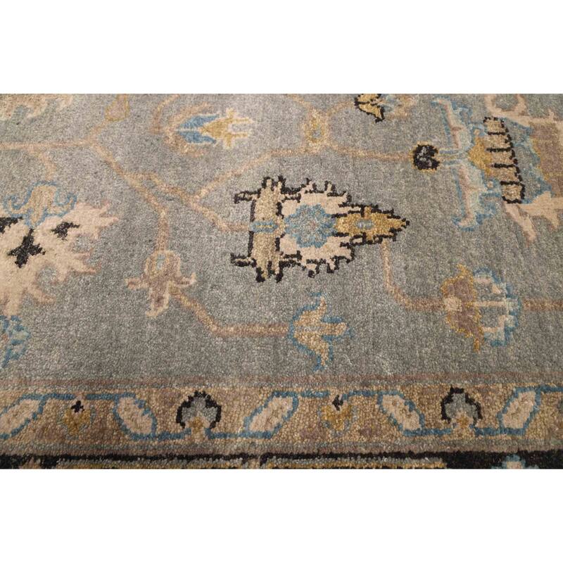 ECARPETGALLERY Hand-knotted Finest Agra Jaipur Teal Wool Rug - 7'11 x 11'8