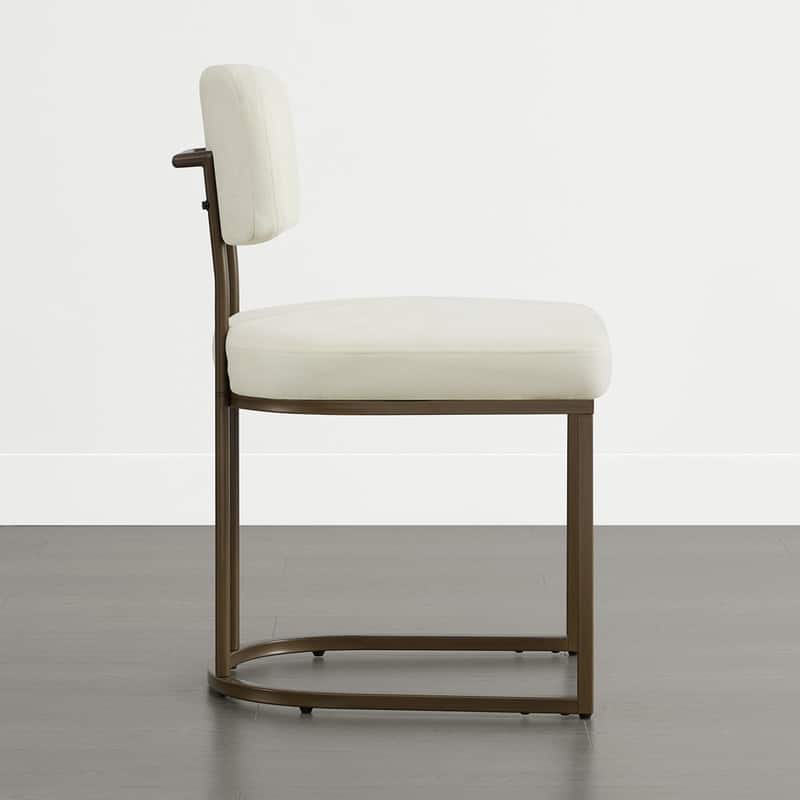 Spruce & Spring Arthur Dining Chair Set with Brass or Black Frame