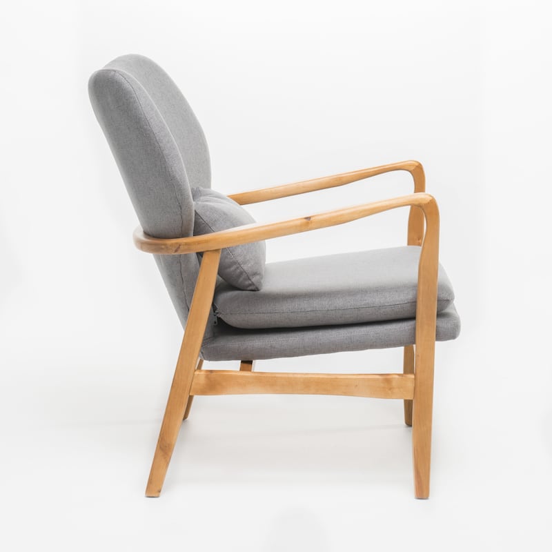 Club Chair, Wood Frame Club Chair