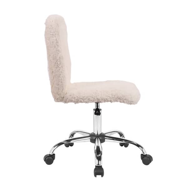 Porthos Home Alva Swivel Office Chair Shaggy Fabric Upholstery Overstock 29554999