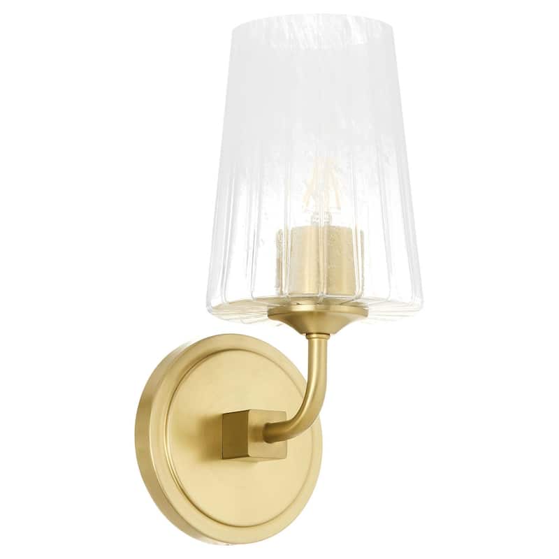 Quorum International 5238-1 Providence 10" Tall Bathroom Sconce - Aged Brass