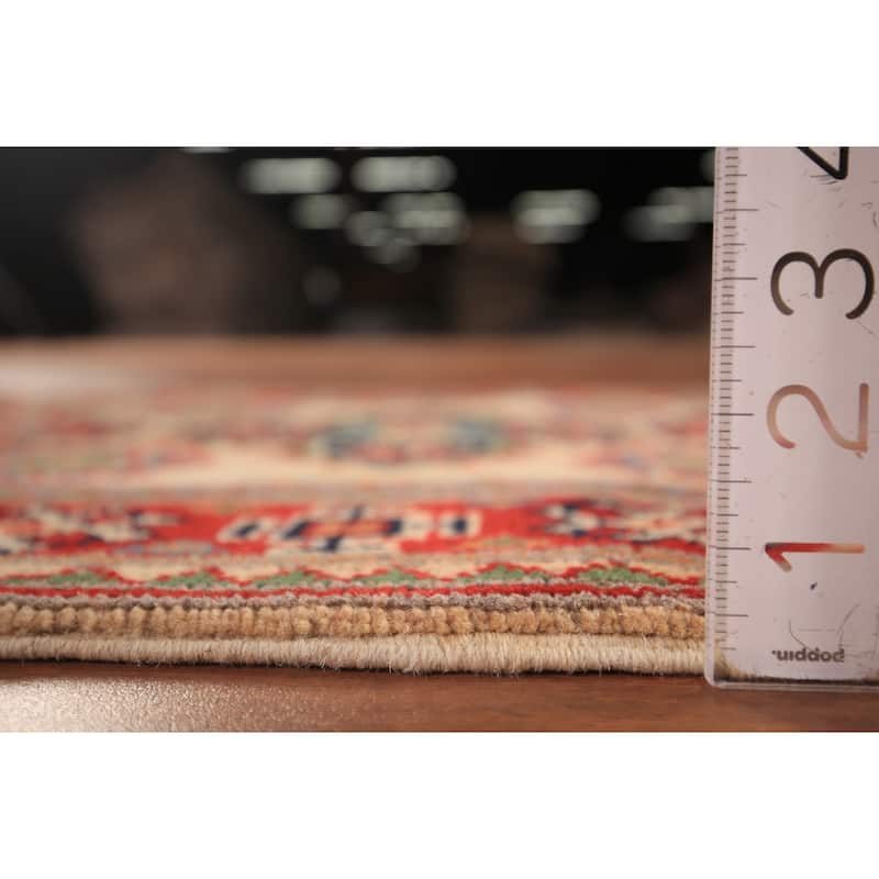 Geometric Kazak Oriental Foyer Rug Handmade Traditional Wool Carpet - 2'0" x 3'0"