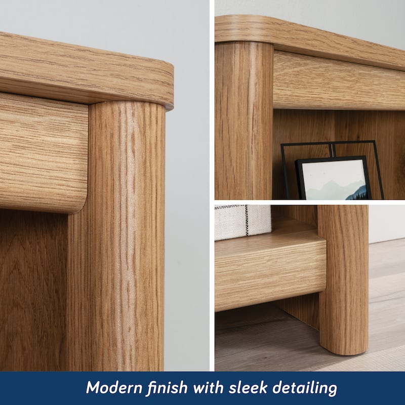 Engineered Wood Vintage 5-Shelf Bookcase, White - 25.2"W x 13.23"D x 69.92"H