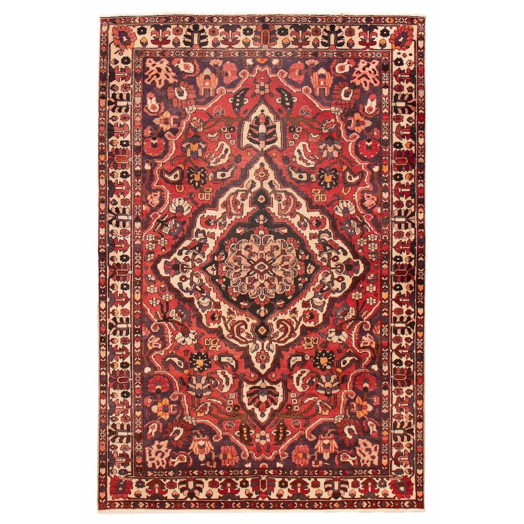 ECARPETGALLERY Hand-knotted Kayseri Red Wool Rug - 6'7 x 10'1