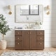 preview thumbnail 43 of 126, Oza Bath Vanity with Quartz Stone Top and Mirror