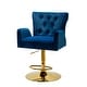 preview thumbnail 5 of 74, Loreto Tufted Velvet Swivel chair with Adjustable Height