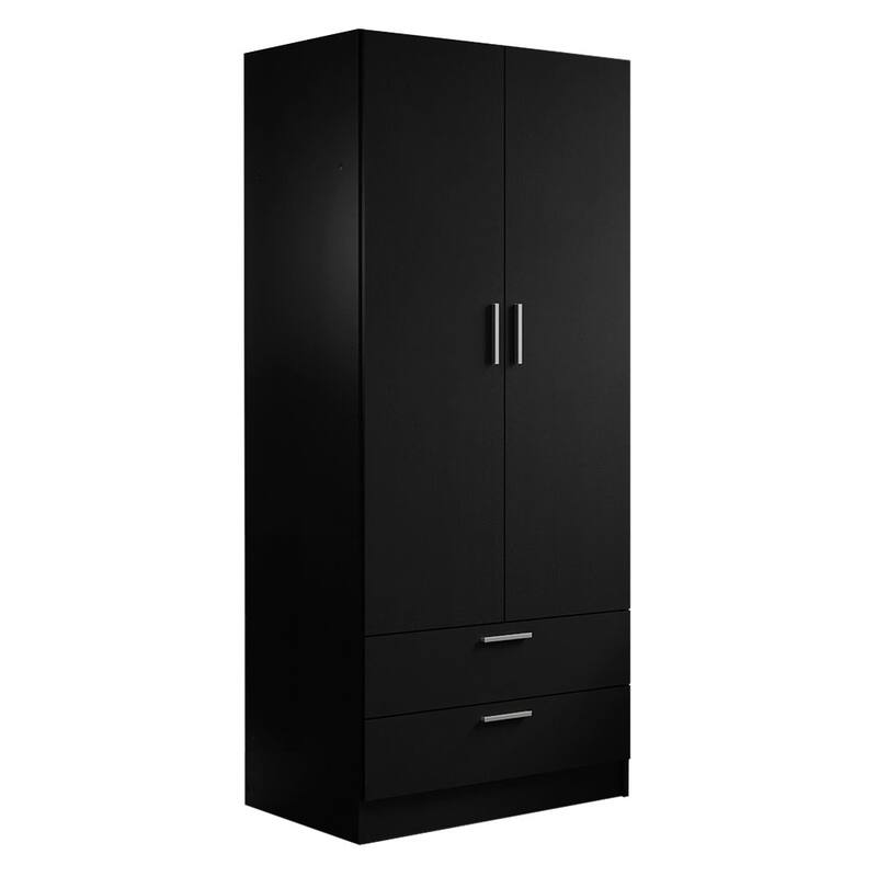 Madesa 2 Door 2 Drawer Storage Cabinet Wardrobe 31 "L