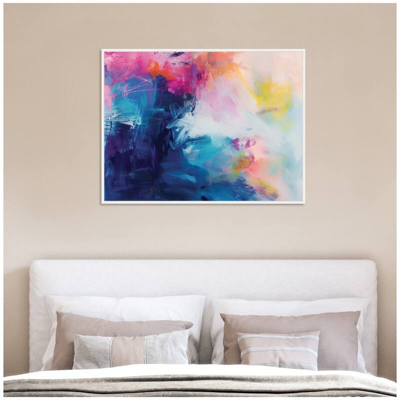 Kate and Laurel Sylvie Bright Abstract II Framed Canvas by Amy Lighthall