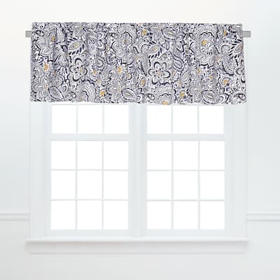 Serena Blue Paisley Single Valance