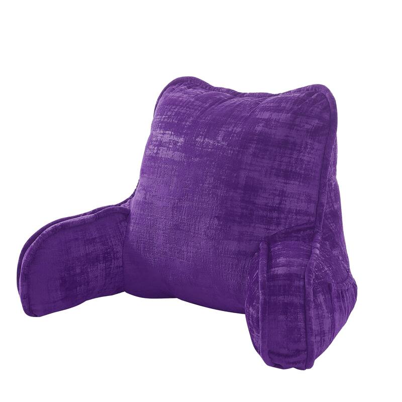 Textured Velvet Bedrest Reading Pillow Cover & Filling
