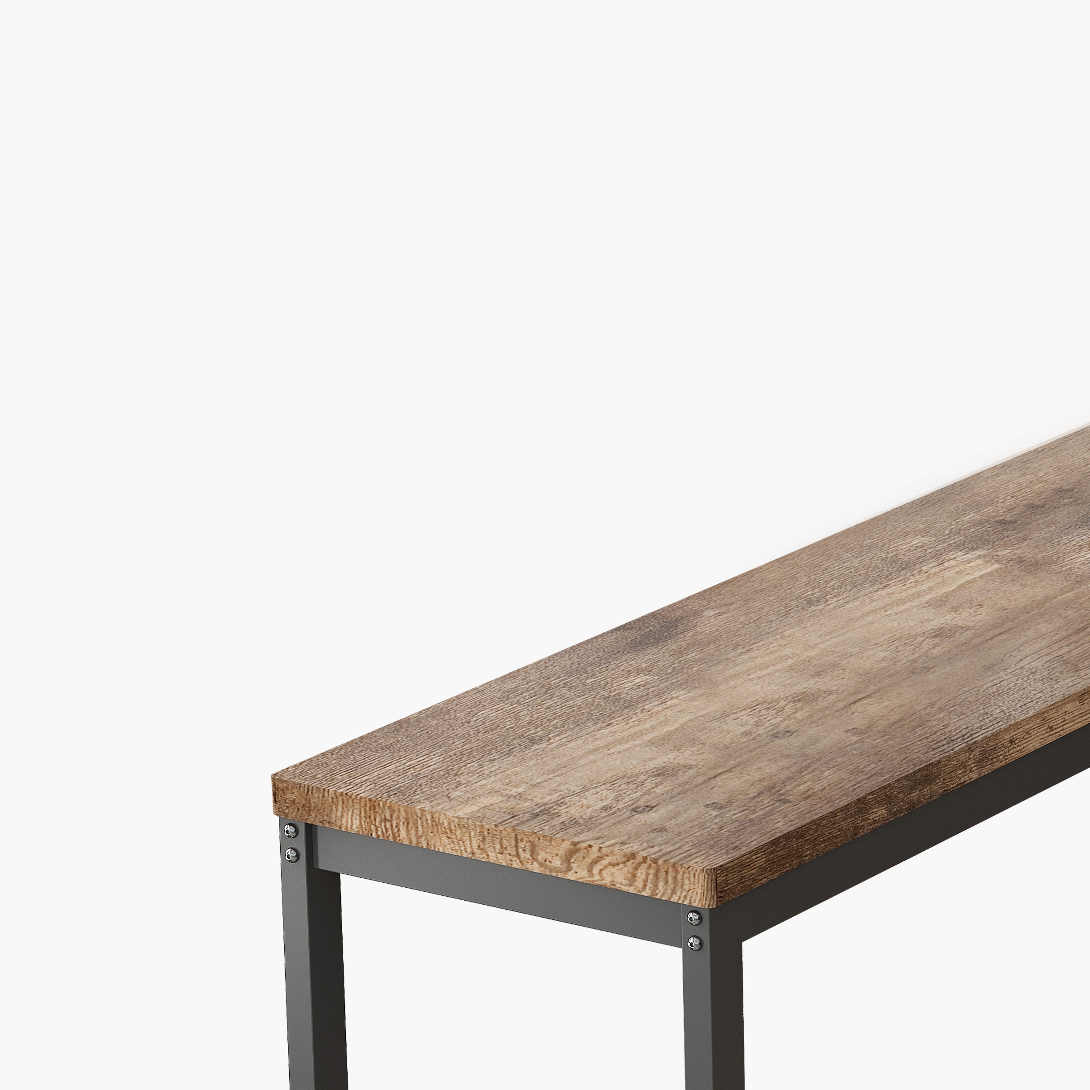 Long Dining Table Set with 3 Stools-image