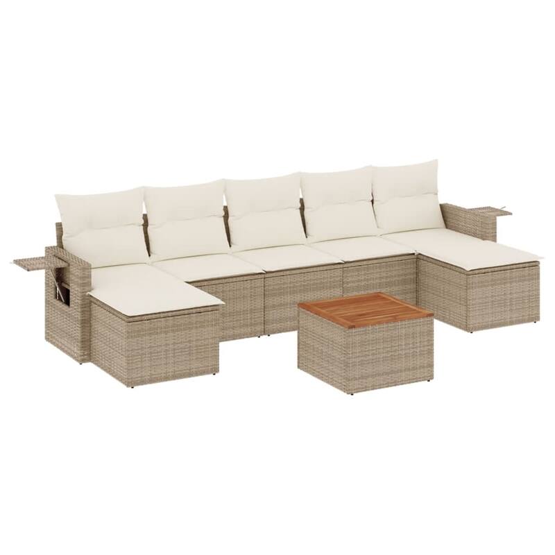 vidaXL Garden Sofa Set PE rattan Large UV-resistant materials