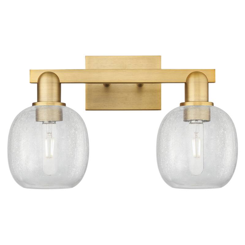 Innovations Lighting 716-2W-11-17 Belfast Vanity Belfast 2 Light 17" - Brushed Brass / Clear Crackle