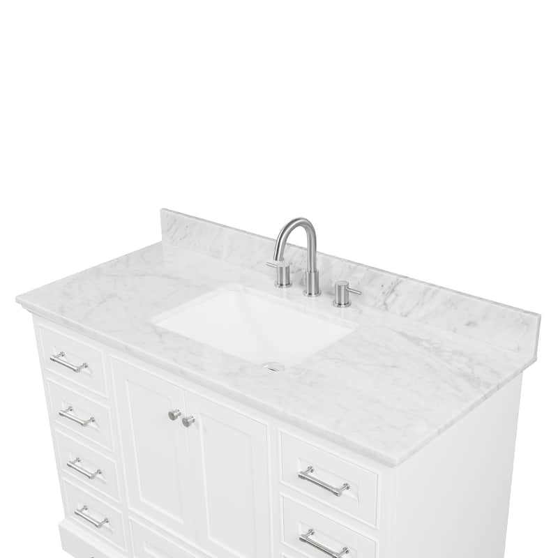 Blossom Copenhagen 48" Bathroom Vanity with Marble Top, Sink & Mirror