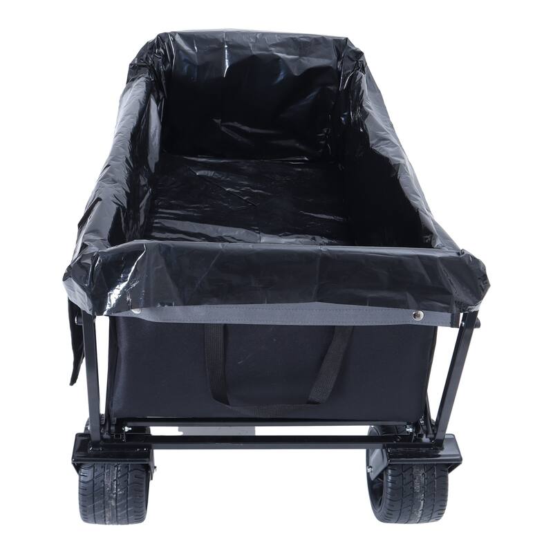 440 lb Collapsible Floral Wagon Cart with 360° Swivel Wheels