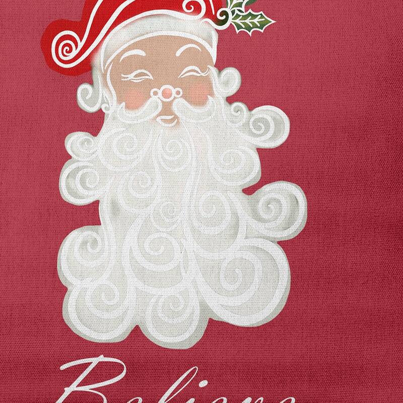 Believe in Santa Christmas Decorative Throw Pillow