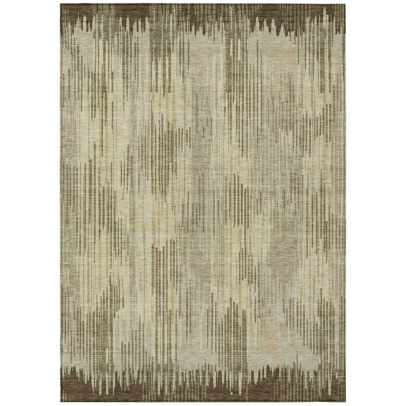 HomeRoots Striped Transitional Rectangle Outdoor Rug
