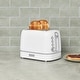 preview thumbnail 3 of 17, HADEN Starbeck 2-Slice Toaster Wide Slot with Removable Crumb Tray, Variable Browning Control Bright White
