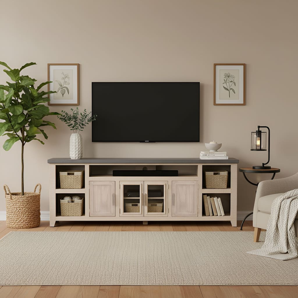 Origins by Alpine Camden TV Console, Driftwood