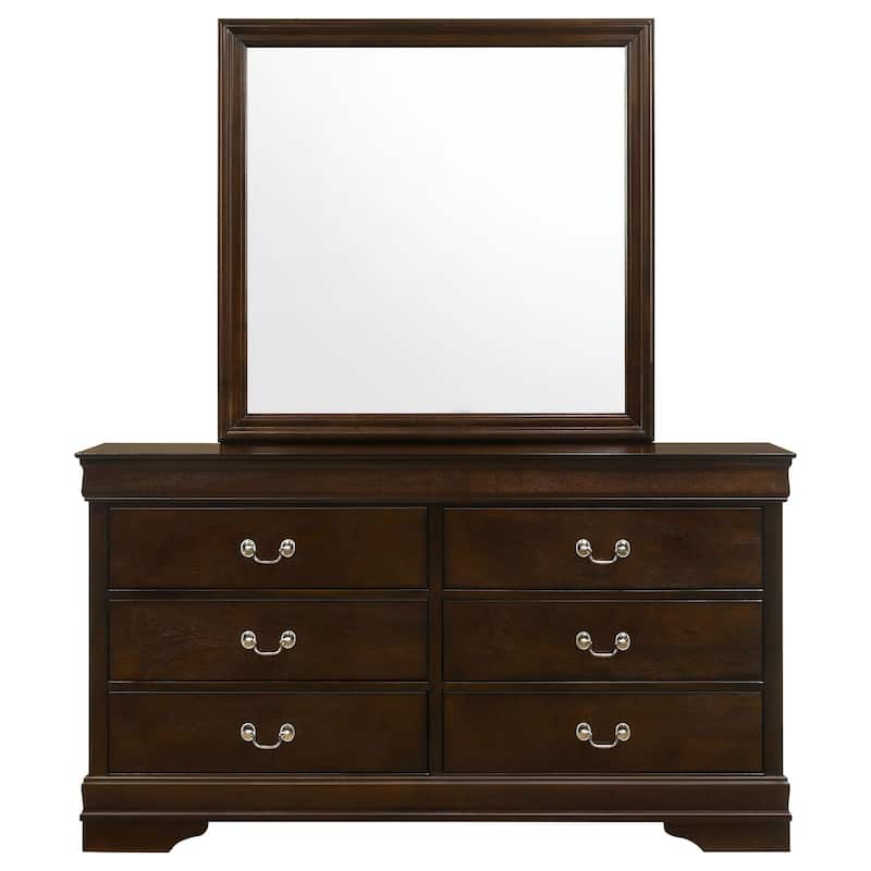 Louis Philippe 6-drawer Dresser Cappuccino