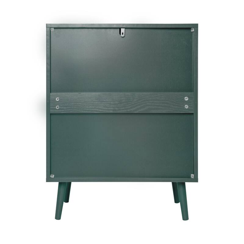GEITIN 3 Drawers Storage Cabinet with Wood Legs