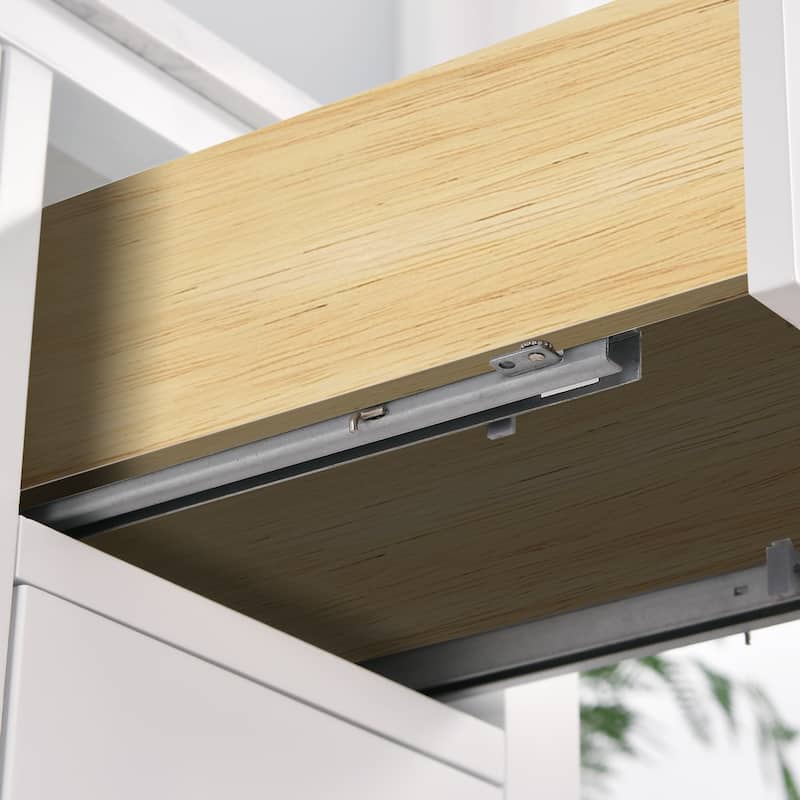 StarrySky 60 inch Undermount Single Sink Bathroom Vanity with Engineered Carrara Marble Top