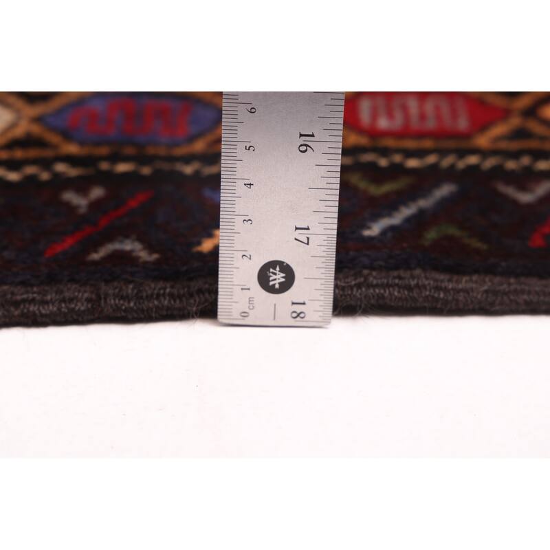 ECARPETGALLERY Hand-knotted Teimani Dark Blue Wool Rug - 3'7 x 6'6