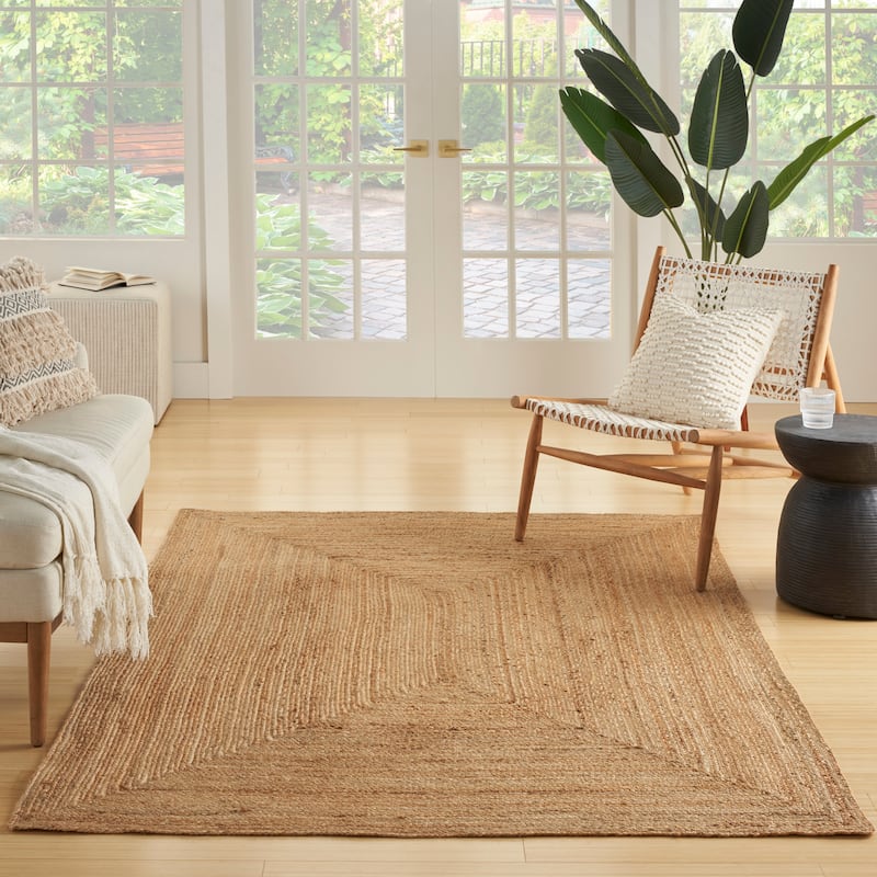 Nourison Natural Jute Indoor Solid Area Rug